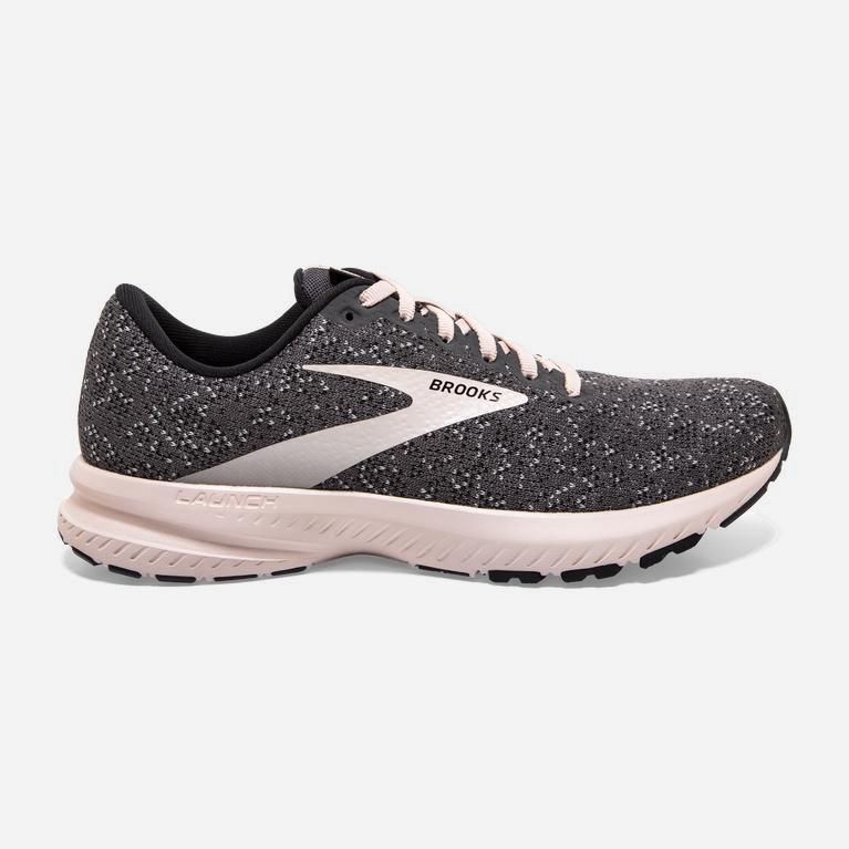 Brooks Women's Launch 7 Road Running Shoes Singapore - Black/Pearl/Hushed Violet (25406-DPZI)